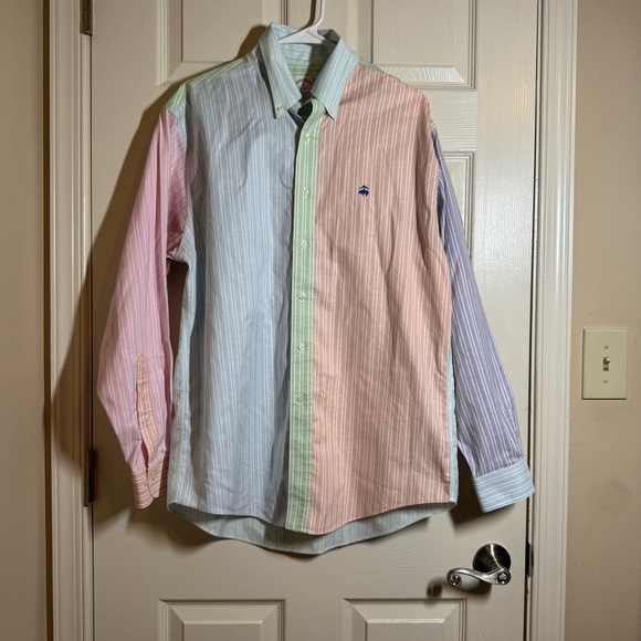 Brooks Brothers Other - Brooks Brothers Pastel Striped Button Down Shirt Size M